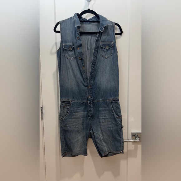 Denim Overalls with Graphic Print - Picture 2 of 2